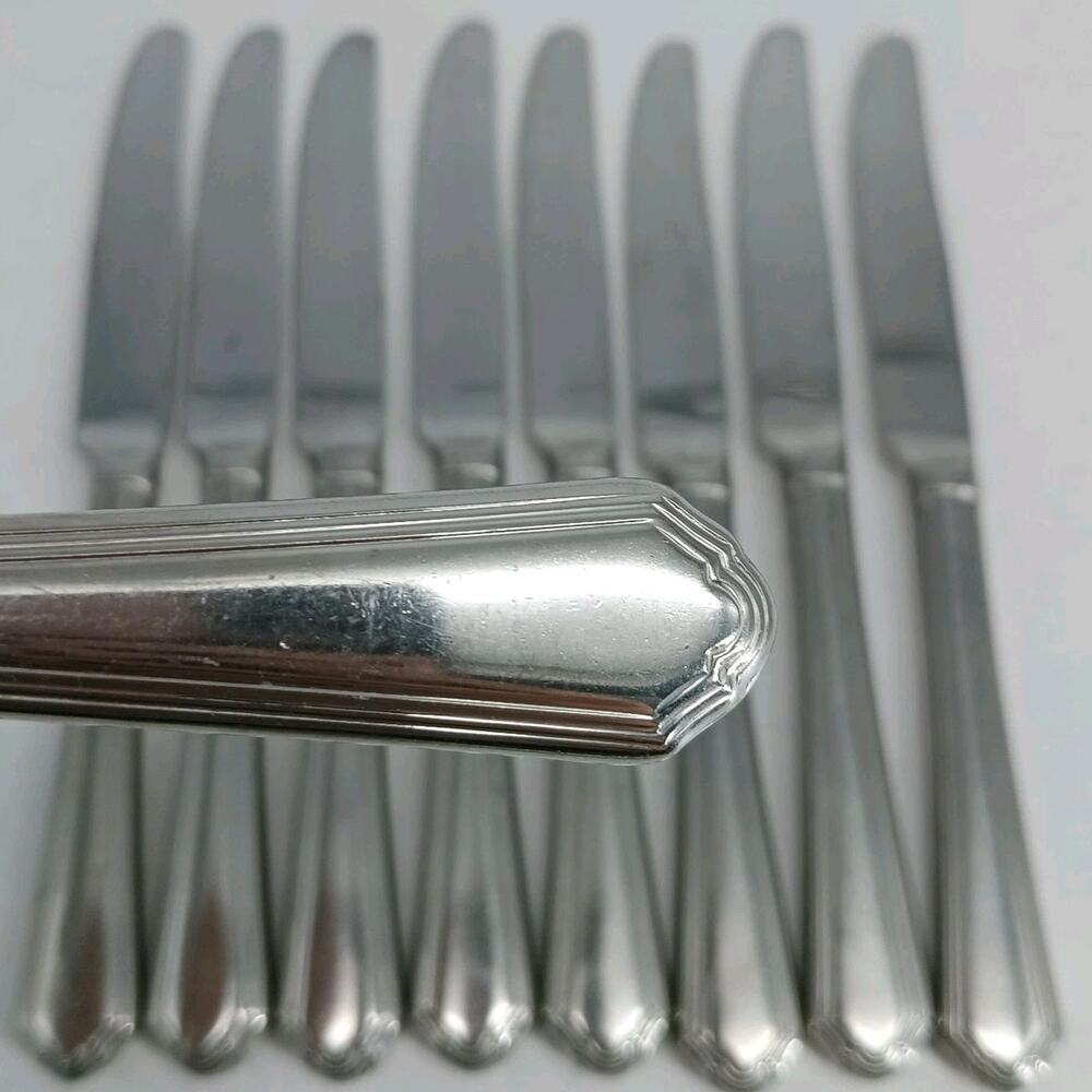 9X BK Lenox ARCHWAY Dinner Butter Knives Hollow Handle French Stainless 9 1/4"